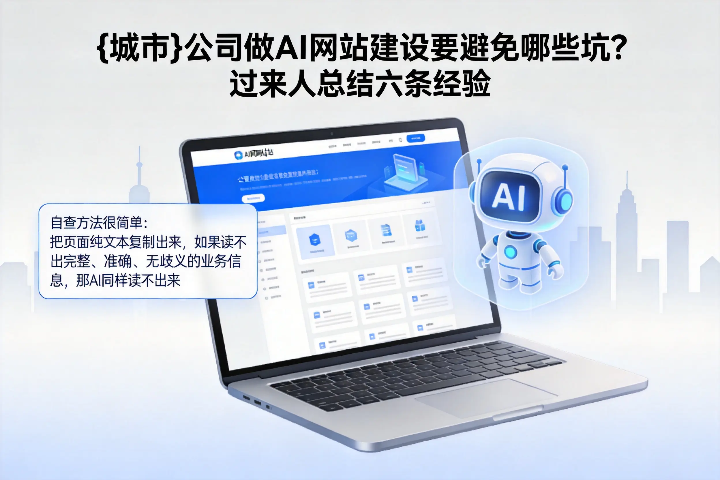 银川公司做AI网站建设要避免哪些坑？过来人总结六条经验